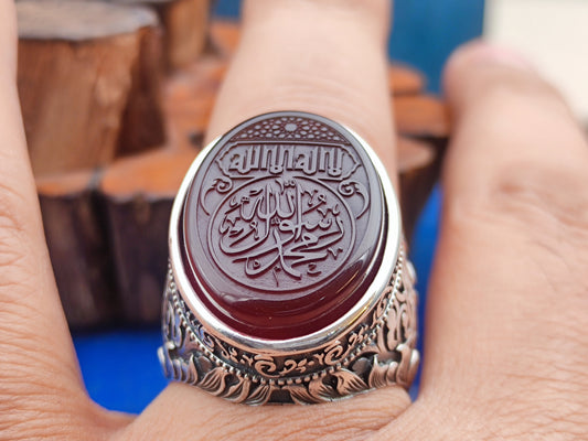 ''KELİME-İ TEVHİD'' islamic silver ring for men