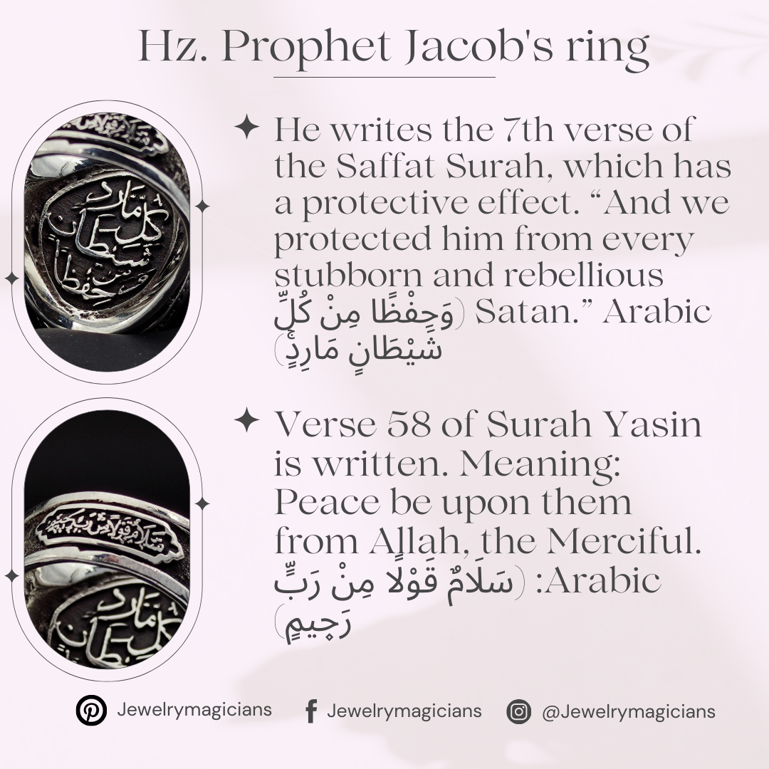 Hand Carving on Agate. Prayer of Prophet Jacob "The best protector is Allah, Islamic Calligraphy, 925 Silver Men's Ring, Unique Ring with Engraving