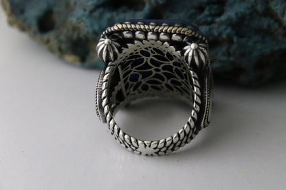 Hand carved Agate (Aqeeq), Handmade Silver Ring, Silver men's Ring